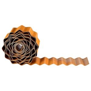 Carbon Steel Landscape Edging, 40 ft x 6 in Steel Edging for Landscaping with Gloves, Easy-to-Install Bendable Metal Strips, Metal Garden Edge Border for Flower Bed, Yard Pathway, Rust