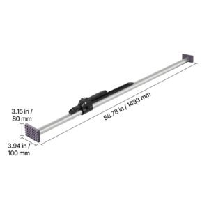 cargo bar, ratcheting cargo bar adjustable from 59" to 73", heavy duty steel cargos stabilizer with non slip foot pads, telescoping load lock bars stop sliding for pickup truck