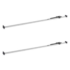 cargo bar, ratcheting cargo bar adjustable from 89" to 104", heavy duty steel cargos stabilizer with non slip foot pads, truck bed load lock bars for box trucks, semi trailers, trailers (2pcs)