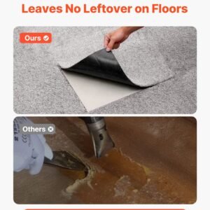 carpet tiles 18x18 inch, 10 pack carpet square rug detachable & damage free, self adhesive home floor soft plush padded for 22.5sq.ft coverage, easy diy for living room & bedroom, dark brown