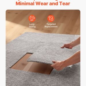carpet tiles 18x18 inch, 10 pack carpet square rug detachable & damage free, self adhesive home floor soft plush padded for 22.5sq.ft coverage, easy diy for living room & bedroom, dark brown