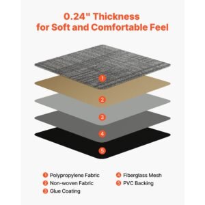 carpet tiles reusable 20x20 inch, 24 pcs modular carpet square rug, commercial floor soft padded for seamless cover 66.6sq.ft, easy diy replacement for living room bedroom indoor,multicolor