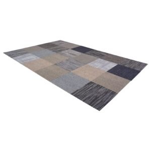 Carpet Tiles Reusable 20x20 inch, 24 PCS Modular Carpet Square Rug, Commercial Floor Soft Padded for Seamless Cover 66.6sq.ft, Easy DIY Replacement for Living Room Bedroom Indoor,Multicolor