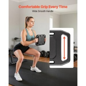 cast iron ruck weights for backpack, 45lb single ruck plate, weight plate with smooth handle, textured finish for rucking, hiking, swings, strength training, weightlifting, fitness workout