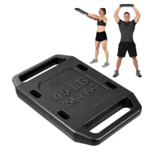 Cast Iron Ruck Weights for Backpack, 45LB Single Ruck Plate, Weight Plate with Smooth Handle, Textured Finish for Rucking, Hiking, Swings, Strength Training, Weightlifting, Fitness Workout