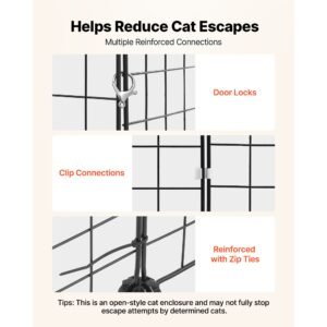 cat cage 4 tier 40.98"x13.98"x55" diy cat playpen with litter box, indoor enclosure detachable metal wire kennel crate, large exercise place for 1 2 cats, kittens, ferret, small animals, black