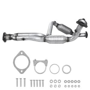 Catalytic Converter, Compatible with Cadillac Escalade/Chevy Avalanche Silverado Suburban Tahoe/GMC Sierra Yukon, 4.3L V6, 4.8L/5.3L V8, Front, Left, Right, Replacement OE 15756278, 50366