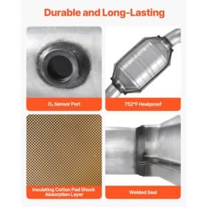catalytic converter, compatible with cadillac escalade/chevy avalanche silverado suburban tahoe/gmc sierra yukon, 4.3l v6, 4.8l/5.3l v8, front, left, right, replacement oe 15756278, 50366