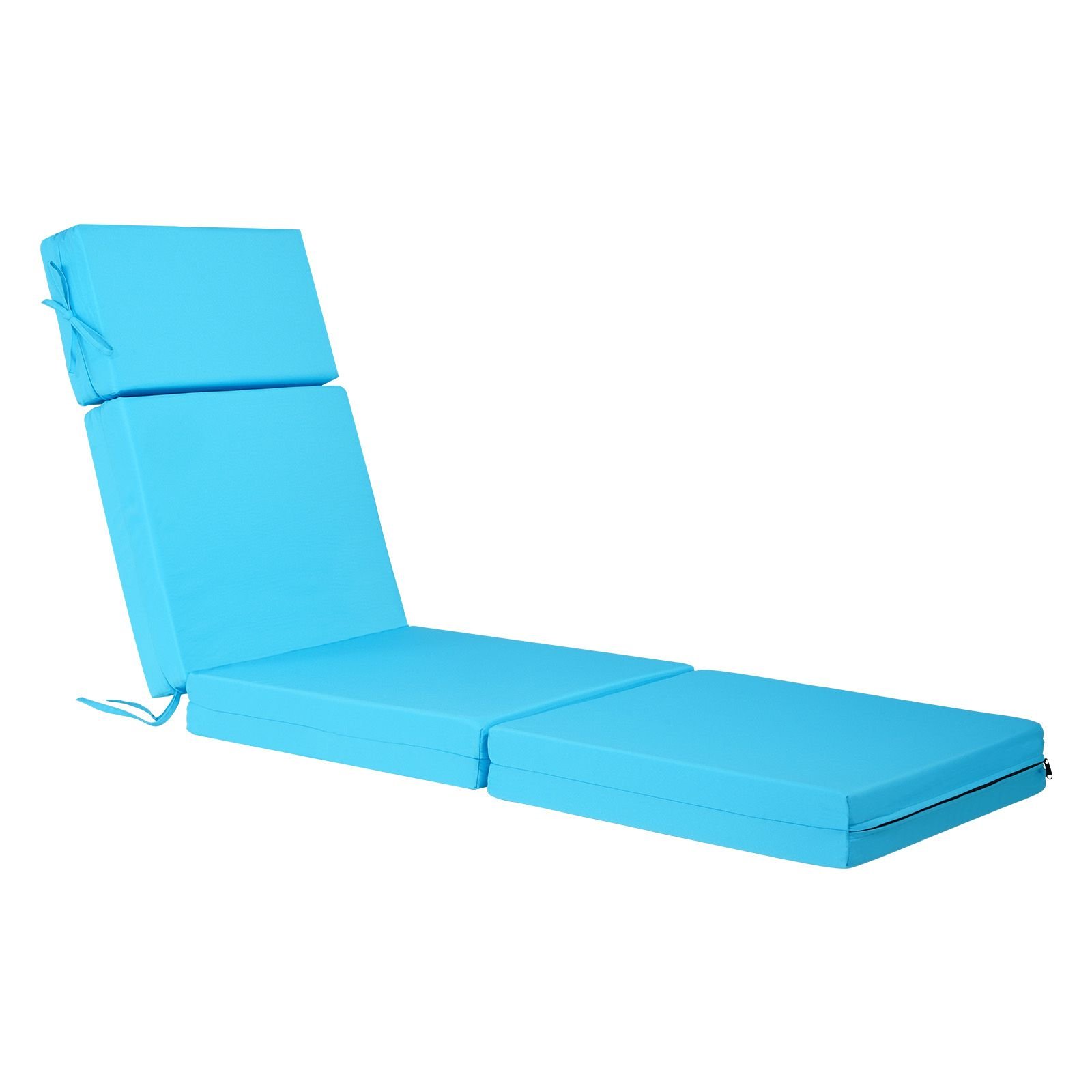 chaise lounge cushion, 72 x 21 x 4 in, set of 2 outdoor lounge chair cushions, waterproof & fade resistant, sun lounger cushions with ties, thick patio lounger pads for pool deck, teal color