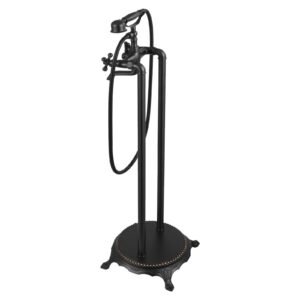 Clawfoot Bathtub Faucet, Freestanding Tub Faucets with Handheld Shower, Vintage Oil-Rubbed Bronze Tub Filler Faucet Shower Kit with 360° Rotation Spout & 59-inch Long Hose for Bathtubs