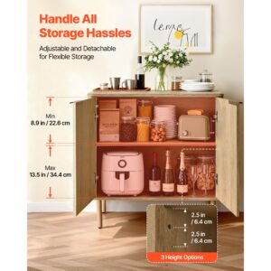 coffee bar cabinet, mid century fluted coffee bar table with 2 tier storage, buffet stand cabinet with 4 barn doors, sideboard buffet station for living room, entryway, 31.5x14.7x31.5 in(single)