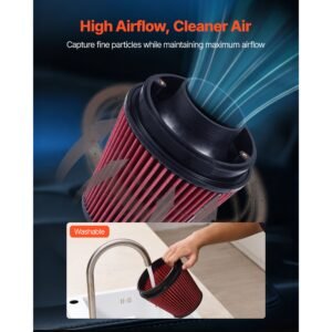cold air intake, 3.5 inch cold air intake system + heat shield compatible with 2011 2023 dodge challenger/charger with 3.6l v6 engine, high flow filter kit improve horsepower/throttle response