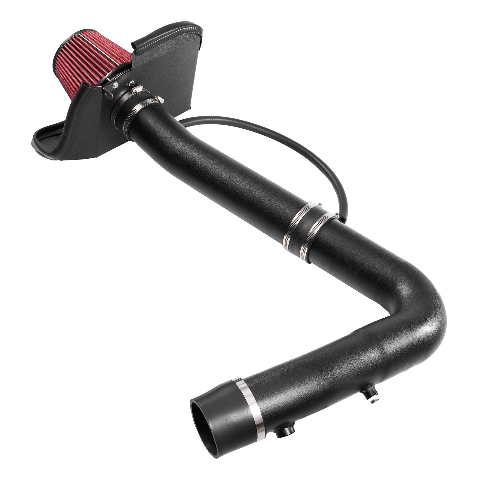 cold air intake, 3.5 inch cold air intake system + heat shield compatible with 2011 2023 dodge challenger/charger with 3.6l v6 engine, high flow filter kit improve horsepower/throttle response