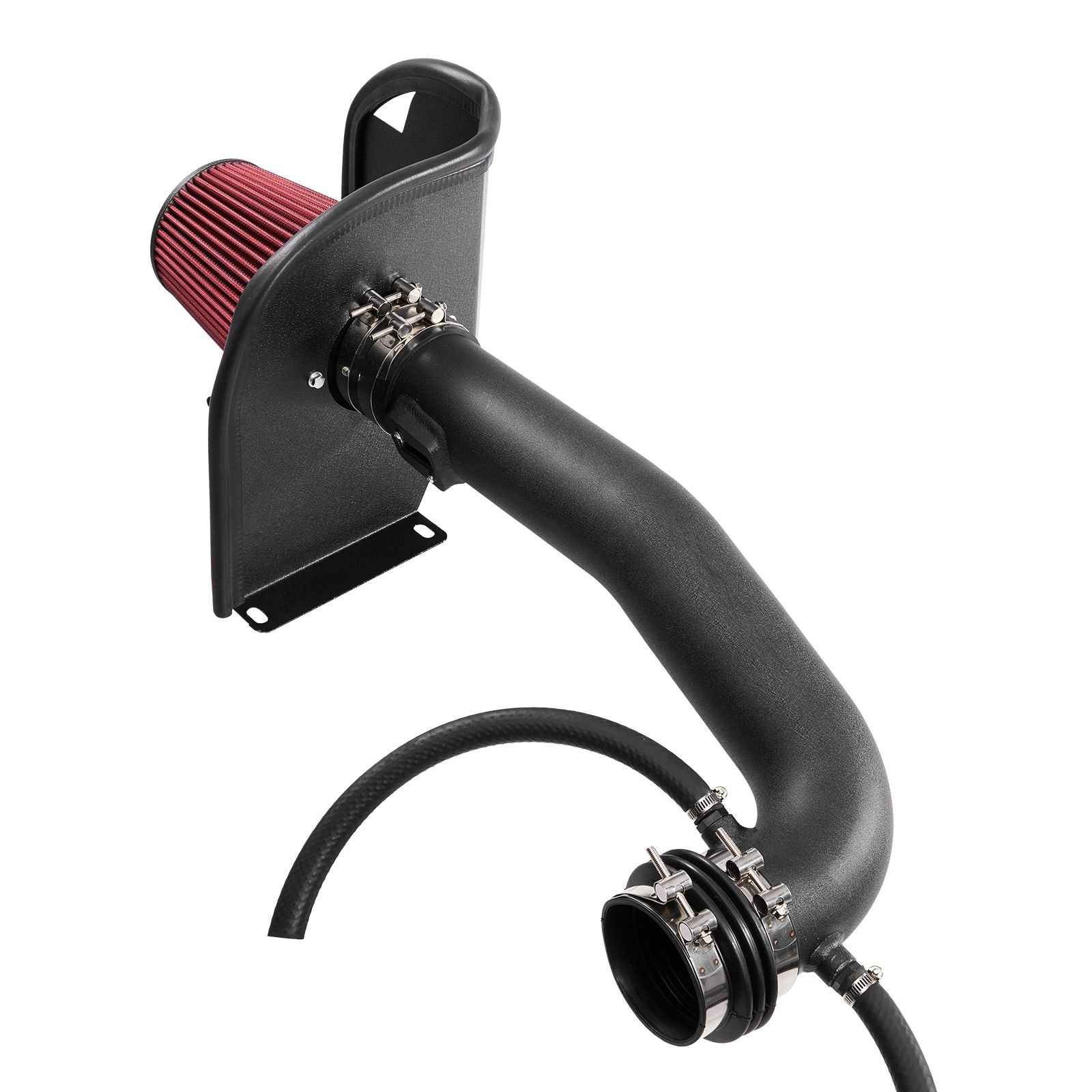 cold air intake, 3.5 inch cold air intake system + heat shield compatible with 2014 2018 chevy silverado/gmc sierra, 2015 2020 cadillac escalade 6.2l, high flow filter kit improved horsepower