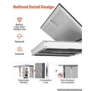 concession window 45x30 in aluminum alloy service window, for food truck, up to 85 degrees stand serving with 4 sliding screen windows, awning door and drag hook, rainwater resistant