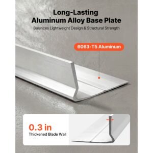 concrete screed blade 14 ft length aluminum alloy board leveling tool, 5.3 in wide straight edge, wide coverage, replacement surface leveler for driveway, patio, sidewalk, garage floor finishing