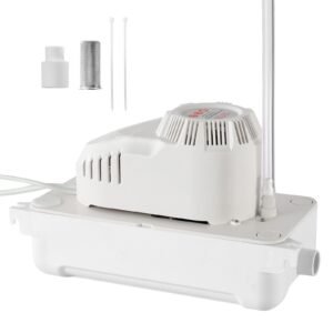 Condensate Pump, 1/12 HP, 90 GPH, 20 ft Lift, 115V Automatic AC Condensation Removal Pump with Safety Switch 20 ft Tubing, for Air Conditioner, Dehumidifier, HVAC, Furnace, Ice Maker Water Drain