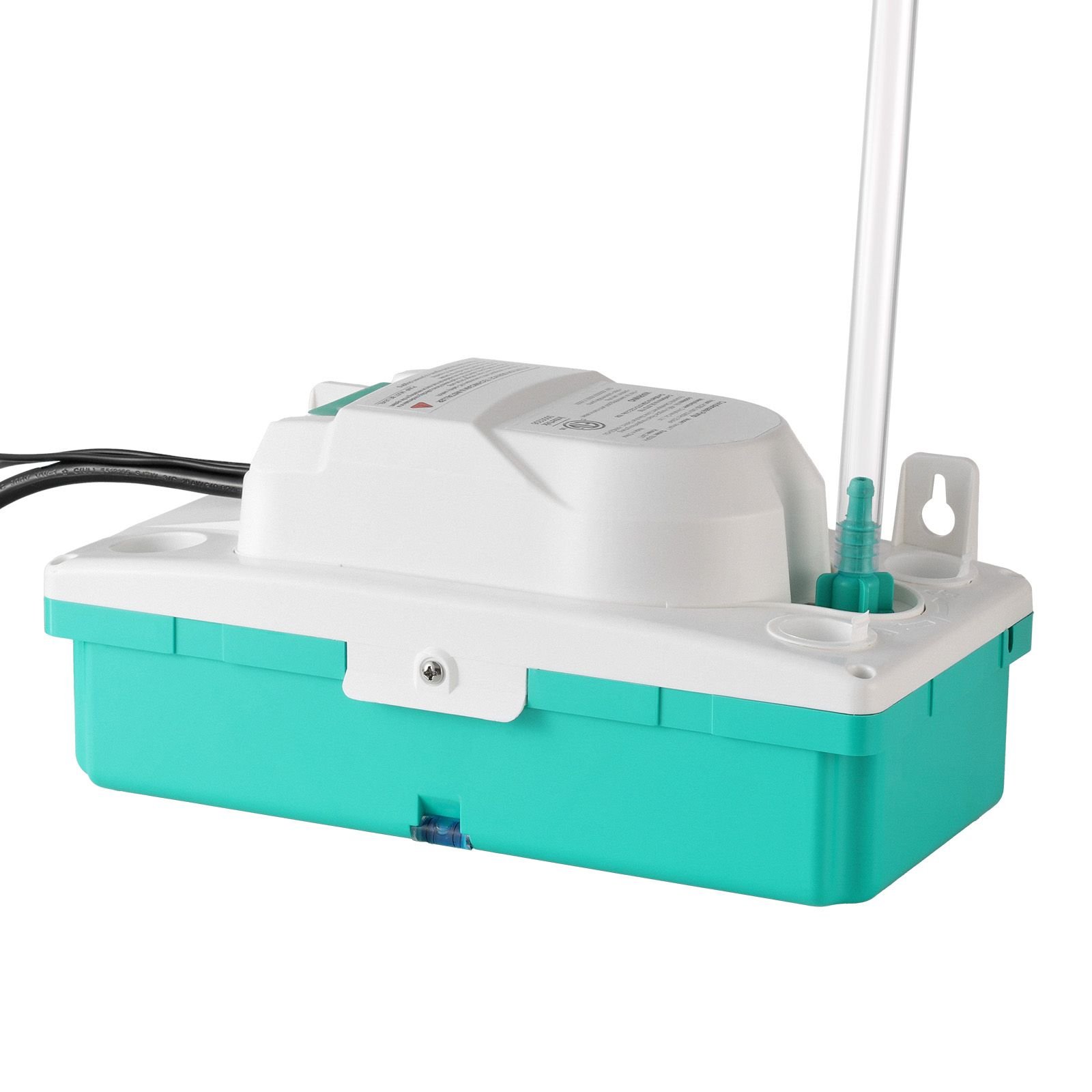 condensate pump, 1/24 hp, 110 gph, 24 ft lift, 100 240v automatic ac condensation removal pump with safety switch & 20 ft tubing, for air conditioner, dehumidifier, hvac, furnace, ice maker