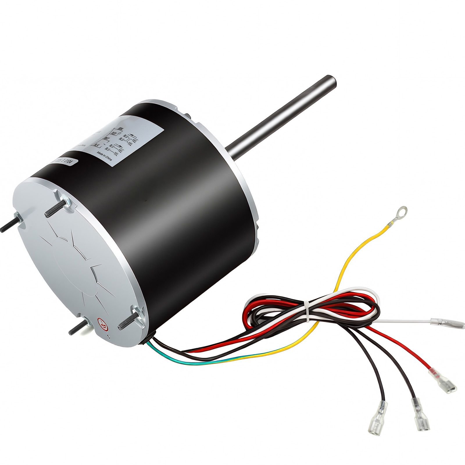 condenser fan motor with capacitor, 1/3hp 1075rpm 208 230v, compatible with ge genteq k55hxgdd 81195 5kcp39ggy209as, fasco d925 d7908, dayton em3729f, century fse1036sv1, rheem ruud 51 100998 05