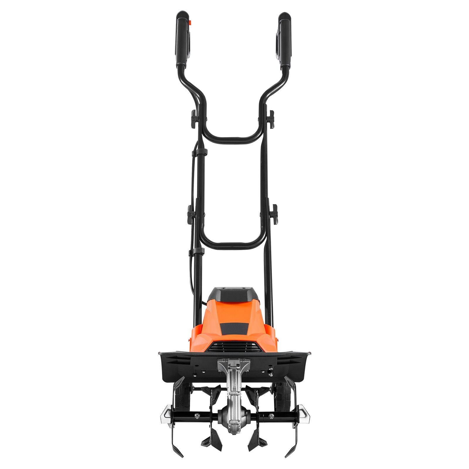 corded electric tiller, 14 inch tilling width garden rototiller, 10 amp motor heavy duty tilling machine, cultivator with steel tines and foldable handle, for lawn, yard, and gardening care