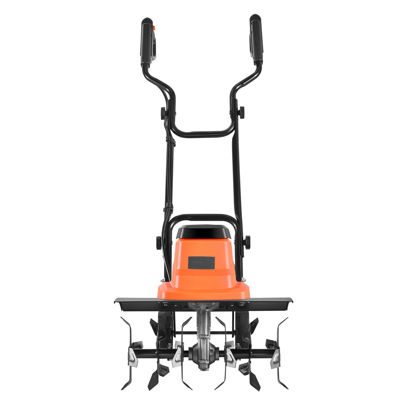 corded electric tiller, 18 inch tilling width garden rototiller, 13.5 amp motor heavy duty tilling machine, cultivator with steel tines and foldable handle, for lawn, yard, and gardening care