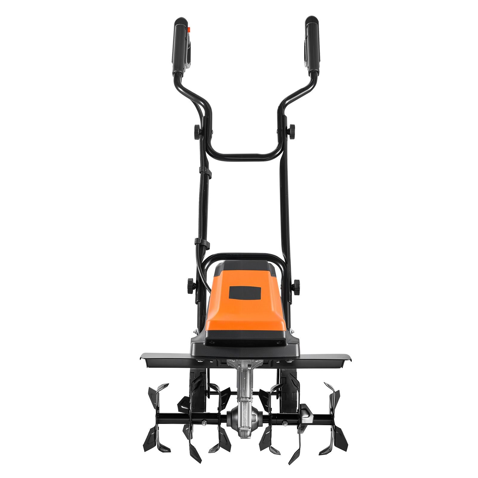 corded electric tiller, 18 inch tilling width garden rototiller, 15 amp motor heavy duty tilling machine, cultivator with steel tines and foldable handle, for lawn, yard, and gardening care