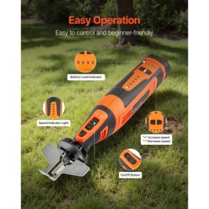 cordless chainsaw sharpener, 5 speed adjustable electric saw chain sharpener 5000 30000 rpm, rechargeable handheld chainsaw sharpening tool with 4 sharpening heads & angle guide attachment
