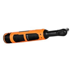 cordless ratchet wrench, 3/8 inch drive, 230 rpm, up to 33 ft lbs of torque, battery powered electric ratchet wrench set with two 2.0ah batteries, charger, sockets, adaptor and carrying case