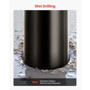 core drill bit, 4 1/2 inch diameter, 14 inch drilling depth, 1 1/4 in 7 internal thread, high precision welding technology, wet diamond core bit for reinforced concrete, bricks, and masonry