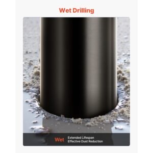 core drill bit, 4 inch diameter, 14 inch drilling depth, 1 1/4 in 7 internal thread, high precision welding technology, wet diamond core bit for reinforced concrete, red bricks, and masonry