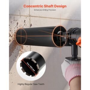 core drill bit, 4 inch diameter, 14 inch drilling depth, 1 1/4 in 7 internal thread, high precision welding technology, wet diamond core bit for reinforced concrete, red bricks, and masonry