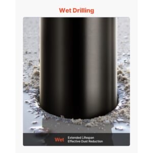core drill bit, 5 inch diameter, 14 inch drilling depth, 1 1/4 in 7 internal thread, high precision welding technology, wet diamond core bit for reinforced concrete, red bricks, and masonry