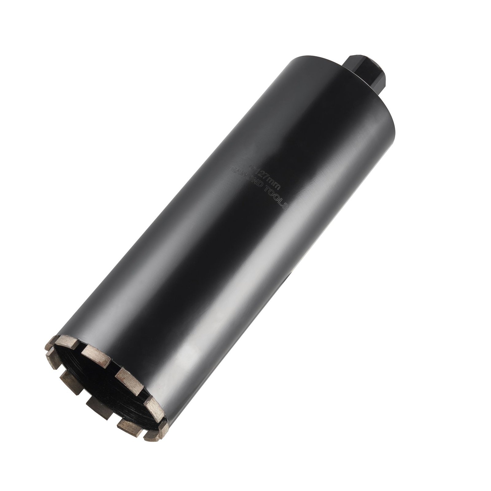 core drill bit, 5 inch diameter, 14 inch drilling depth, 1 1/4 in 7 internal thread, high precision welding technology, wet diamond core bit for reinforced concrete, red bricks, and masonry