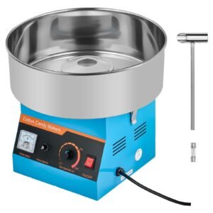 Cotton Candy Machine Commercial, 1000W Electric Candy Floss Maker, Easy Use with 15 inch Stainless Steel Bowl and Sugar Scoop, Makes Hard Candy for Home Kids Birthday, Family Party, Blue