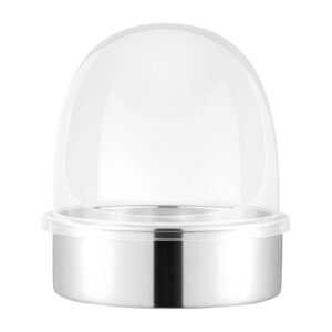 cotton candy machine cover, transparent acrylic dome bubble shield, cotton candy machine bubble shield compatible with 15inch cottons candies machines bowl for party, shops, bottom groove design