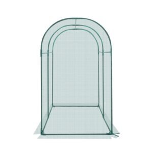 crop cage, 5.9 x 2.98 x 4.9 ft plant protection tent with zippered door, wind resistant tall crop cage, easy to install, outdoor raised bed cover with frame, plant netting for garden patio lawn