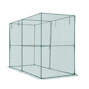 crop cage, 7.8 x 3.9 x 5.9 ft plant protection tent with zippered door, wind resistant tall crop cage, easy to install, outdoor raised bed cover, tomato plant netting for garden patio lawn