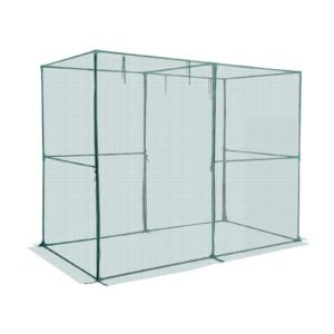 crop cage, 7.8 x 3.9 x 5.9 ft plant protection tent with zippered door, wind resistant tall crop cage, easy to install, outdoor raised bed cover, tomato plant netting for garden patio lawn