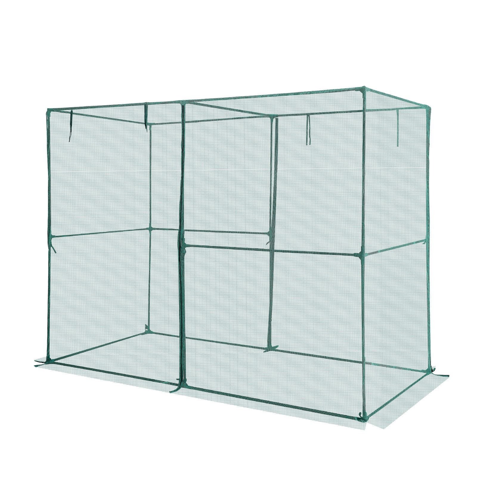 crop cage, 7.8 x 3.9 x 5.9 ft plant protection tent with zippered door, wind resistant tall crop cage, easy to install, outdoor raised bed cover, tomato plant netting for garden patio lawn