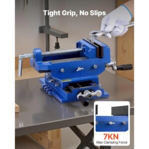 cross slide drill press vise, 4 inch jaw width, 2 way x y axis bench vise, 3.5 inch max jaw opening, heavy duty cast iron, workbench vice clamp, for woodworking drilling cnc milling machine