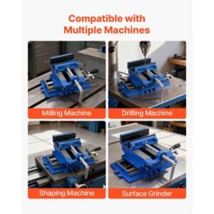 cross slide drill press vise, 4 inch jaw width, 2 way x y axis bench vise, 3.5 inch max jaw opening, heavy duty cast iron, workbench vice clamp, for woodworking drilling cnc milling machine