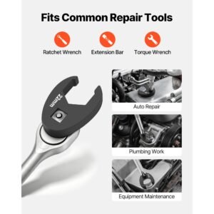 crowfoot wrench set, 1/2" and 3/8" drive, 21 piece metric dual drive flare nut crows foot wrenches, with storage case, dual size markings on tools and case, for maintenance