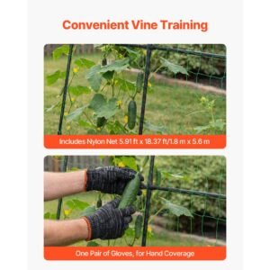 cucumber trellis, u shape garden trellises for raised bed, metal arch plant support for vine, climbing plants outdoor, peas, beans, zucchini, tomato, squash, flower (70.87 x 44.09 x 82.99 in)