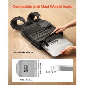curved weight vest plates, 14.5 lb pairs, premium steel tactical weighted plates for vest, ergonomic design, for strength endurance training, running, jogging, fitness, heavy workouts