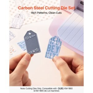 cutting dies, 10 pieces metal die cuts, compatible with die cutting and embossing machine, letters, numbers, tree patterns, cut dies for scrapbooking, card making, diy paper crafting