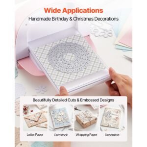 cutting plates, 6 pcs, 8.86 x 6.14 in, clear polycarbonate material, die cut pads compatible with die cutting and embossing machine km 1860, for scrapbooking, card making, crafting
