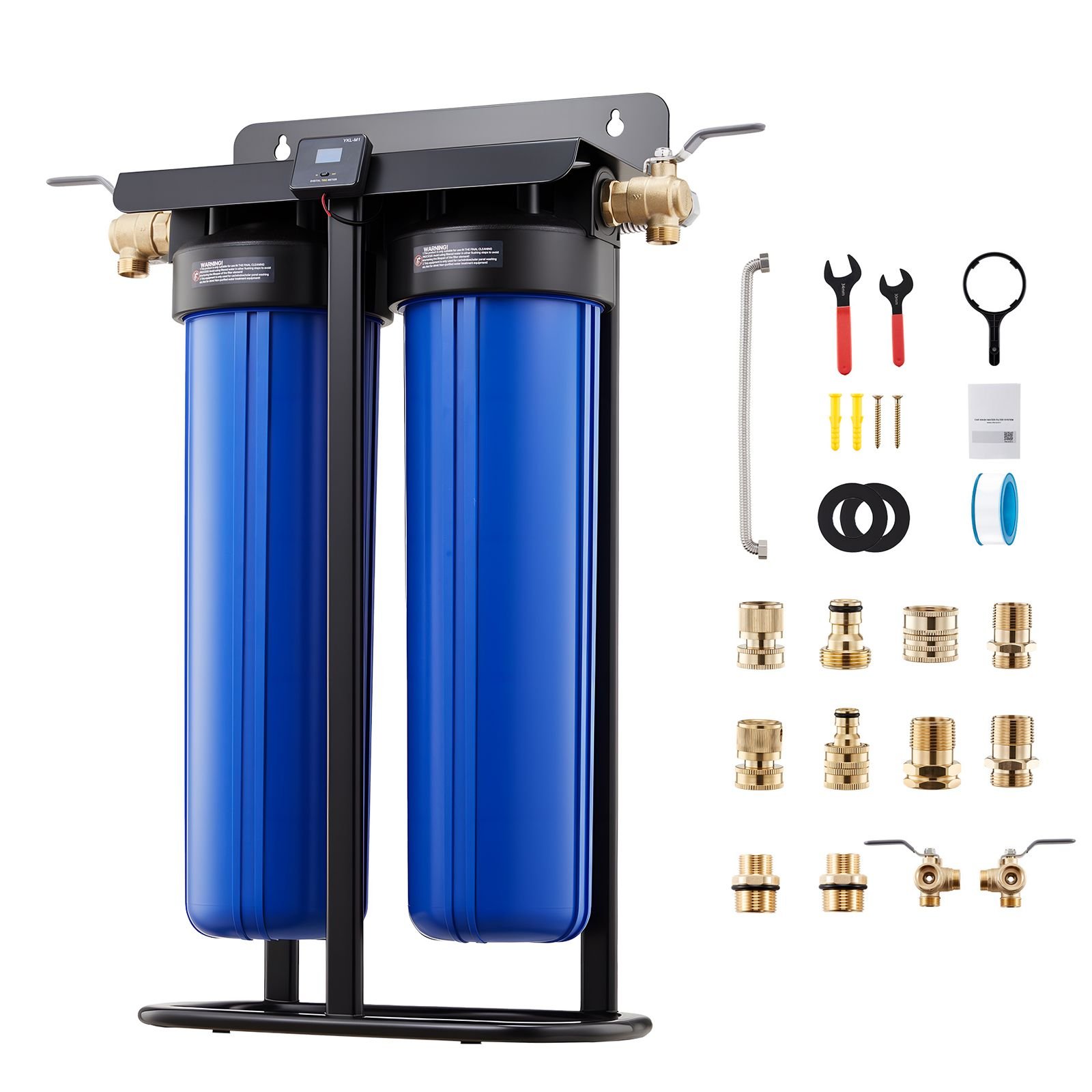 deionized water system for car wash, spotless car wash water system with 2 x 4l di resin, tds meter & bypass valve, spot free deionized water filter for cars rvs motorcycles windows