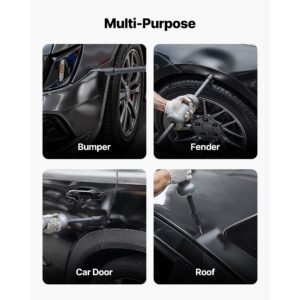 dent puller kit, 10 lbs 13 in 1 slide hammer dent removal kit, heavy duty auto body truck repair automotive damage remover tool repair frame with carrying case, extension rod, non slip handle