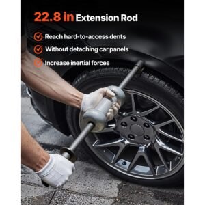 dent puller kit, 10 lbs 13 in 1 slide hammer dent removal kit, heavy duty auto body truck repair automotive damage remover tool repair frame with carrying case, extension rod, non slip handle