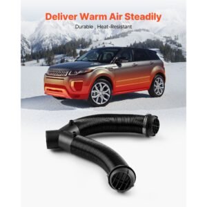 diesel heater pipe duct vent kit, 3 inch heater pipe warm air outlet vent set with y shaped connector & air duct clamps, parking heaters air ducts vent kit for 5kw 8kw diesel heaters, black